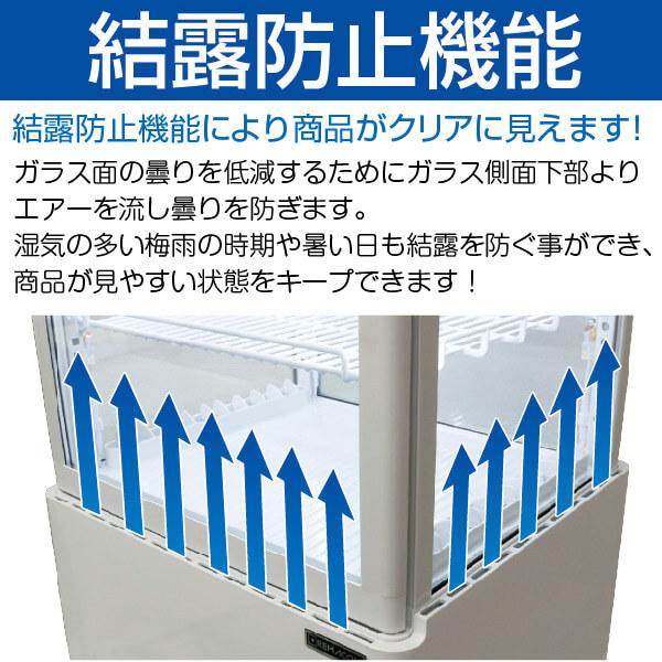 レマコム 4面ガラス冷蔵ショーケース 卓上型 R4G-74SLW フォーシーズン