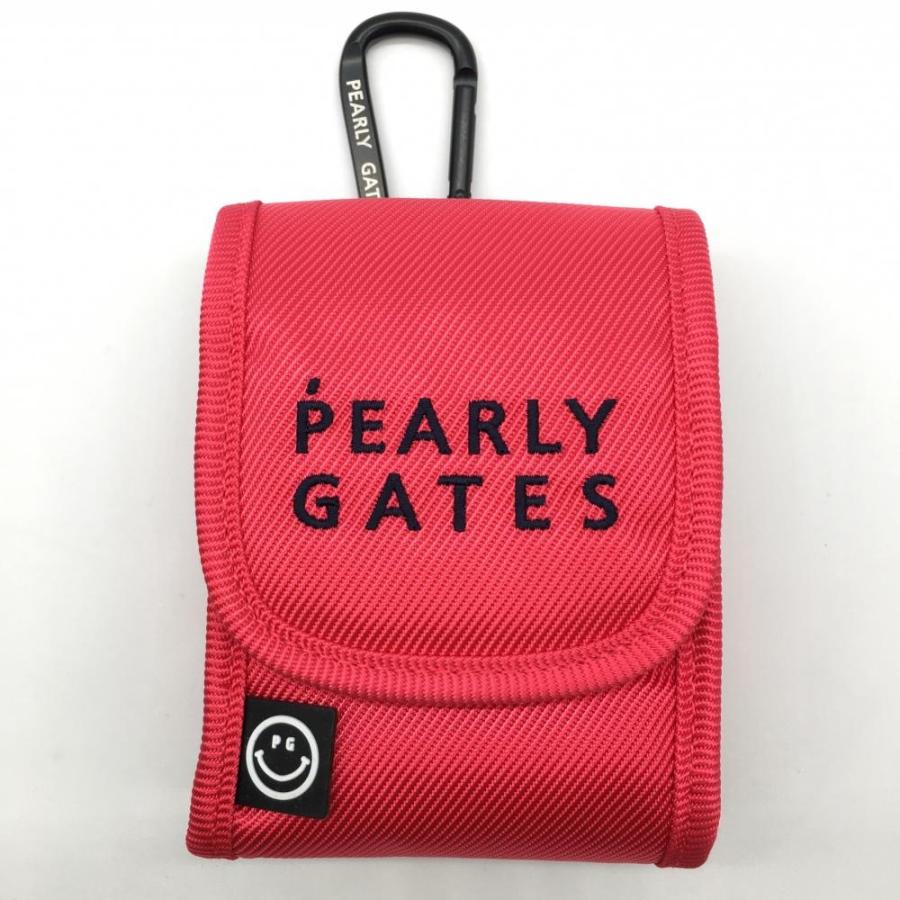 超美品】パーリーゲイツ スコープケース ピンクレッド ポーチ カラビナ