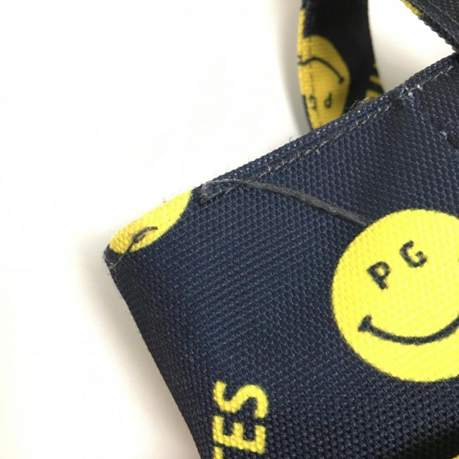 パーリーゲイツ カートバッグ ネイビー×イエロー ニコちゃん総柄