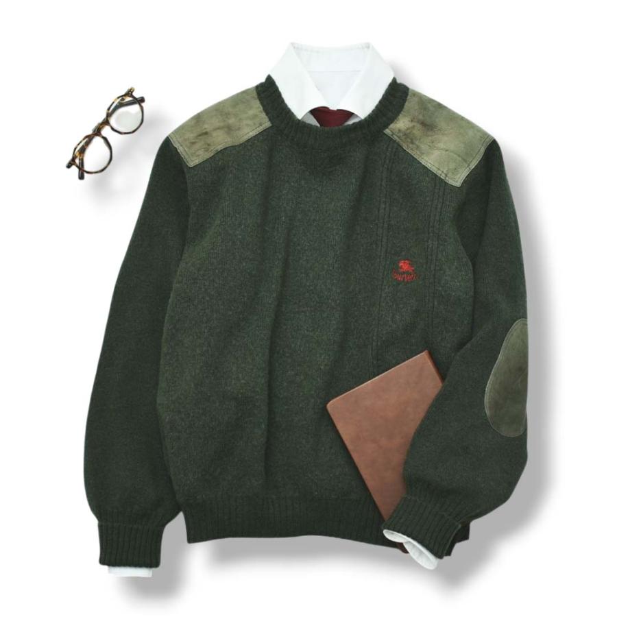 BURBERRY（バーバリー） 90s 英国製 ショルダー エルボーパッチ ニット