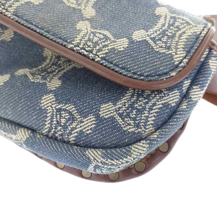 CELINE（セリーヌ） マカダム・デニムウエストポーチバッグ/ブルー