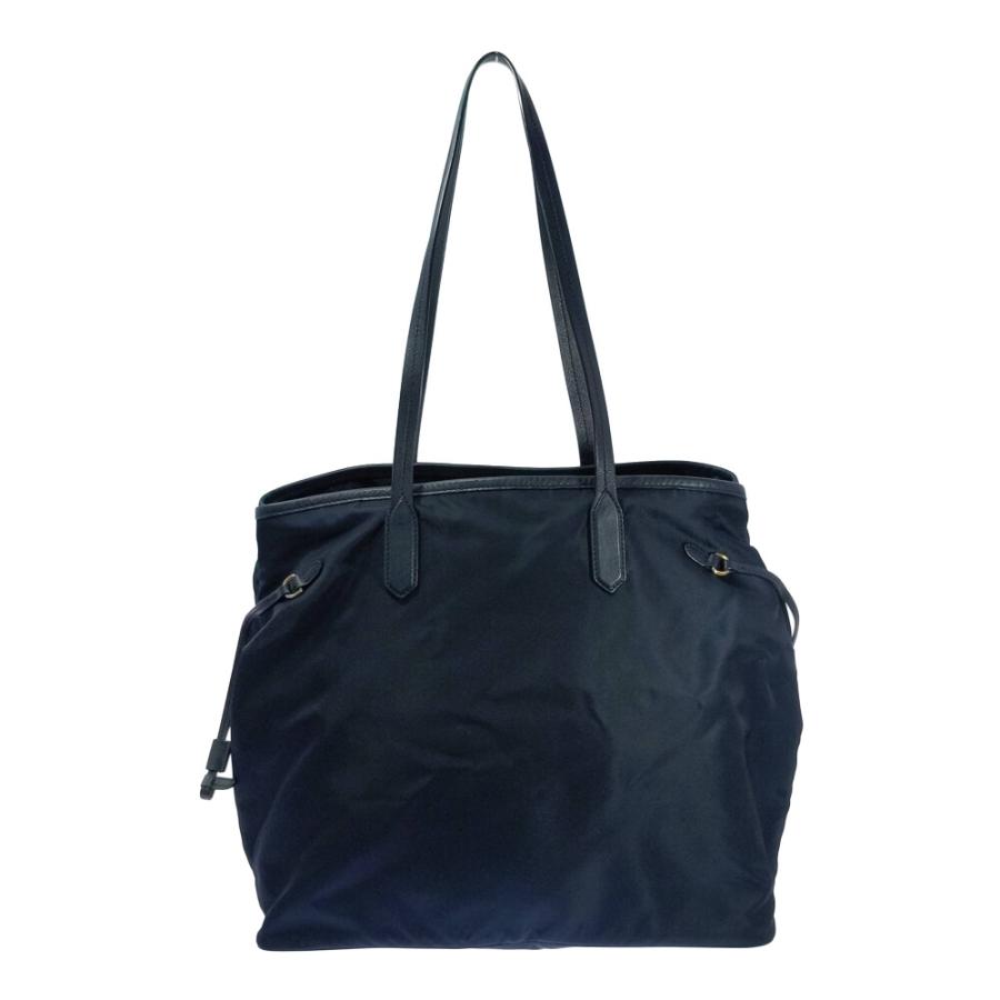 PRADA（プラダ） ナイロン×レザー トートバッグ/BR4662/ネイビー/B9