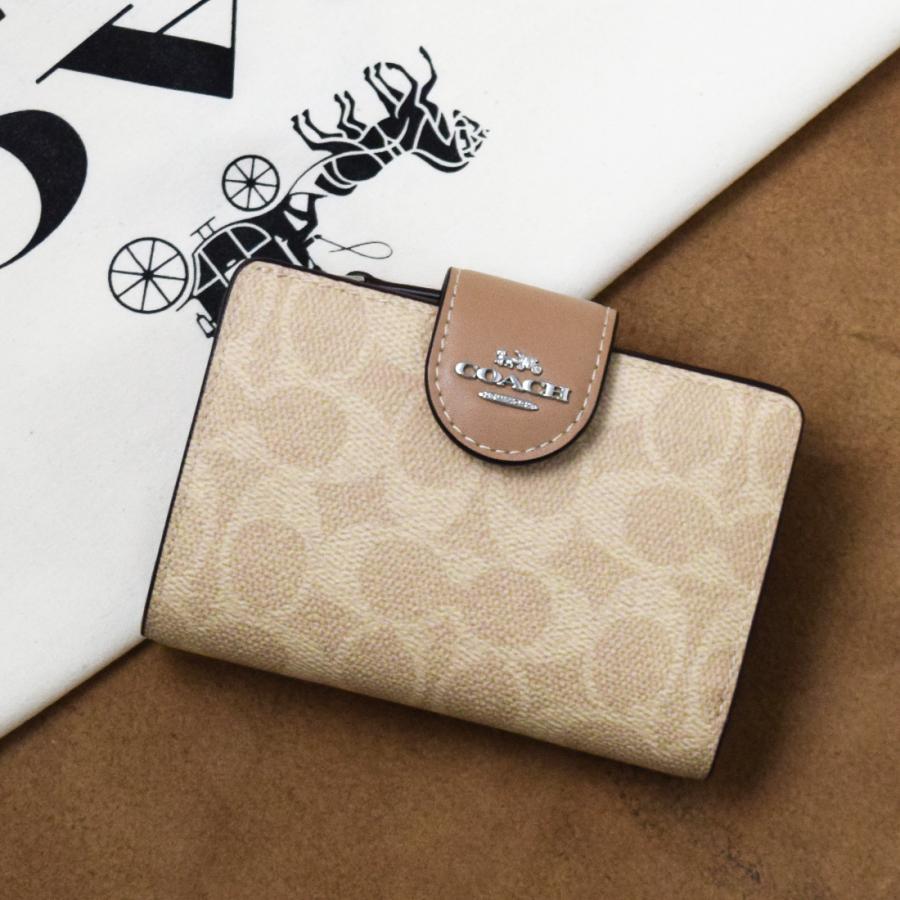 COACH（コーチ） 財布 レディース 2つ折り 折財布 アウトレット ライト