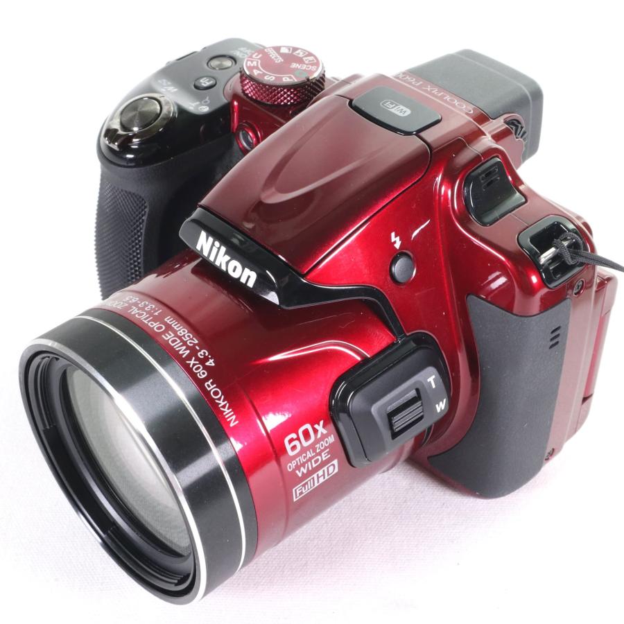 中古】 極上美品 NIKON COOLPIX P600 レッド コンデジ コンパクト