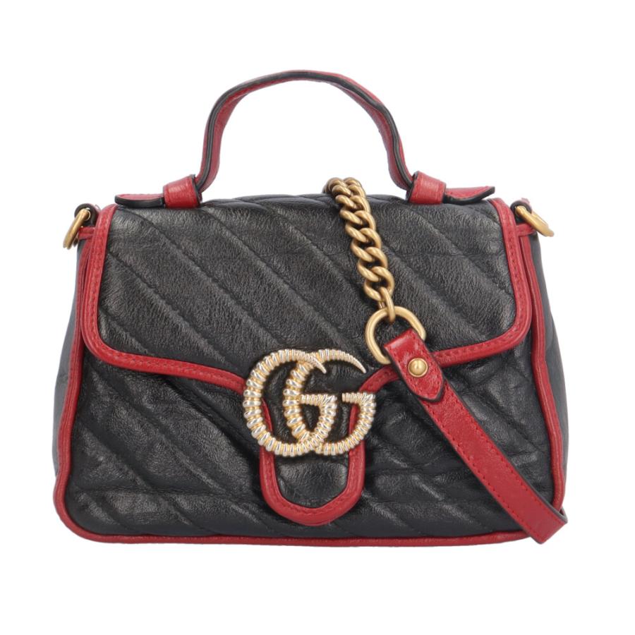 GUCCI（グッチ） ミニトップハンドルバッグ GGマーモント ショルダー
