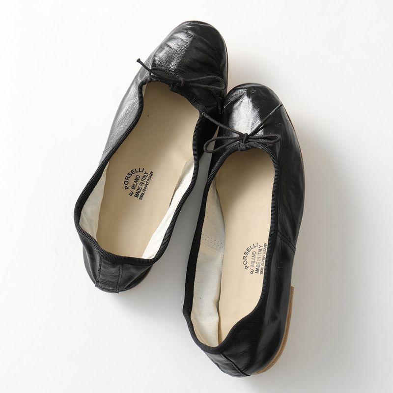 E.PORSELLI PORSELLI ポルセリ バレエシューズ BALLERINE 95 PELLE