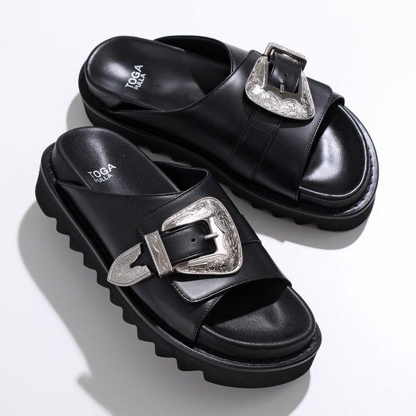 TOGA PULLAトーガ ポリッド パンプス ラウンドトゥ ローヒールスタッズ