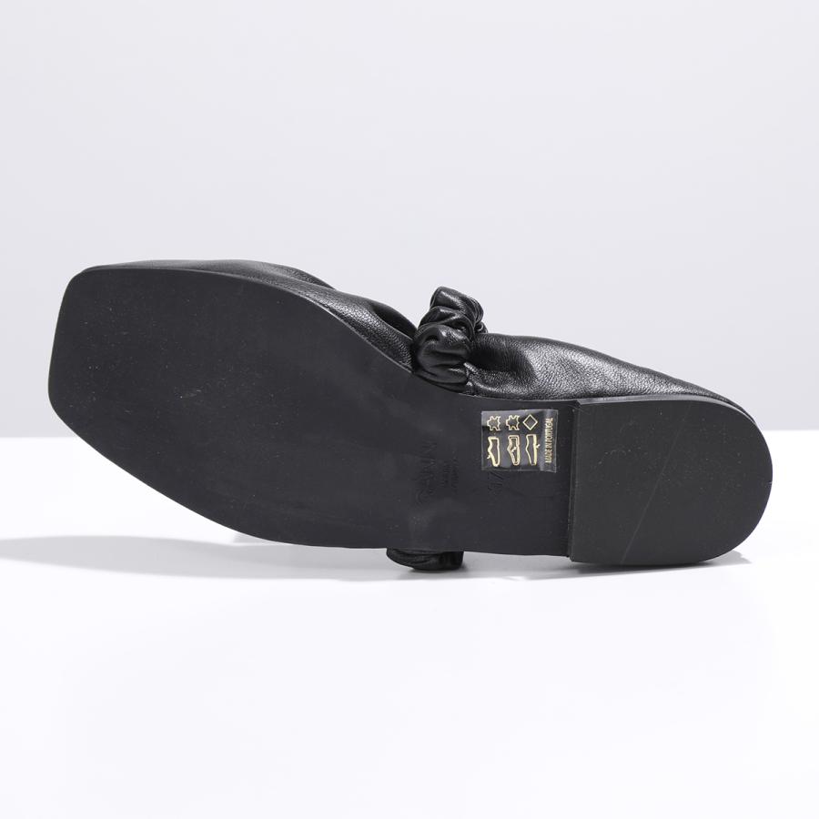 GANNI（ガニー） バレエシューズ SOFT SQUARE TOE SCRUNCHIE BALLERINA