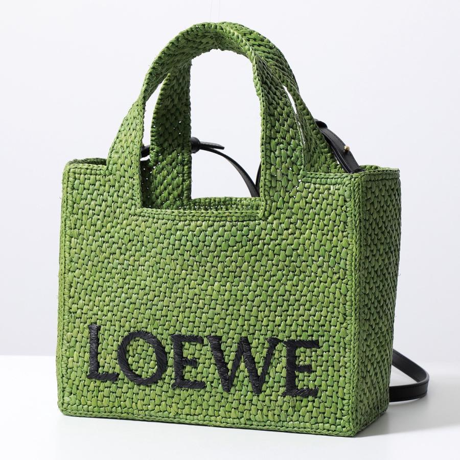 LOEWE ロゴ入りかごバッグ グリーン 【公式通販】