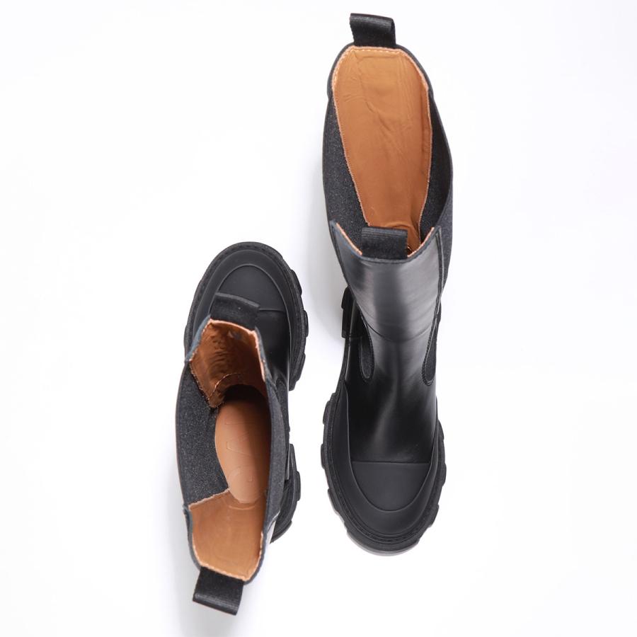 GANNI（ガニー） ロングブーツ High Chelsea Boot Black Stitch S1922