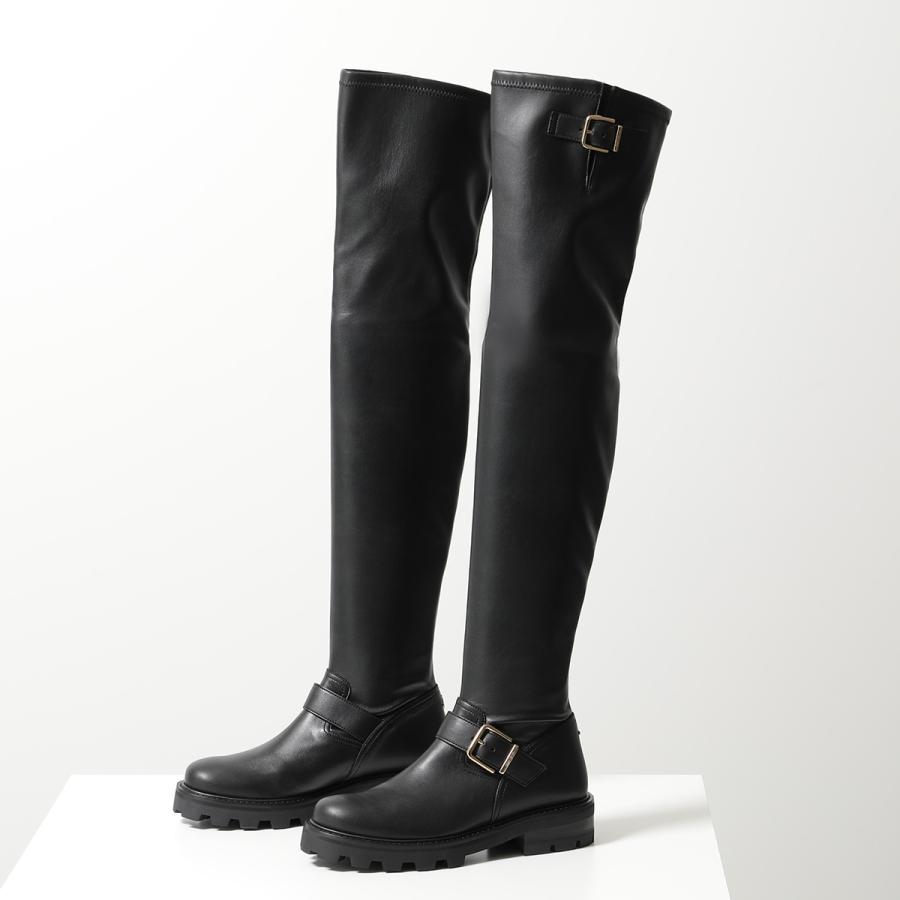 JIMMY CHOO（ジミーチュウ） ニーハイブーツ BIKER II OTK FLAT QOZ