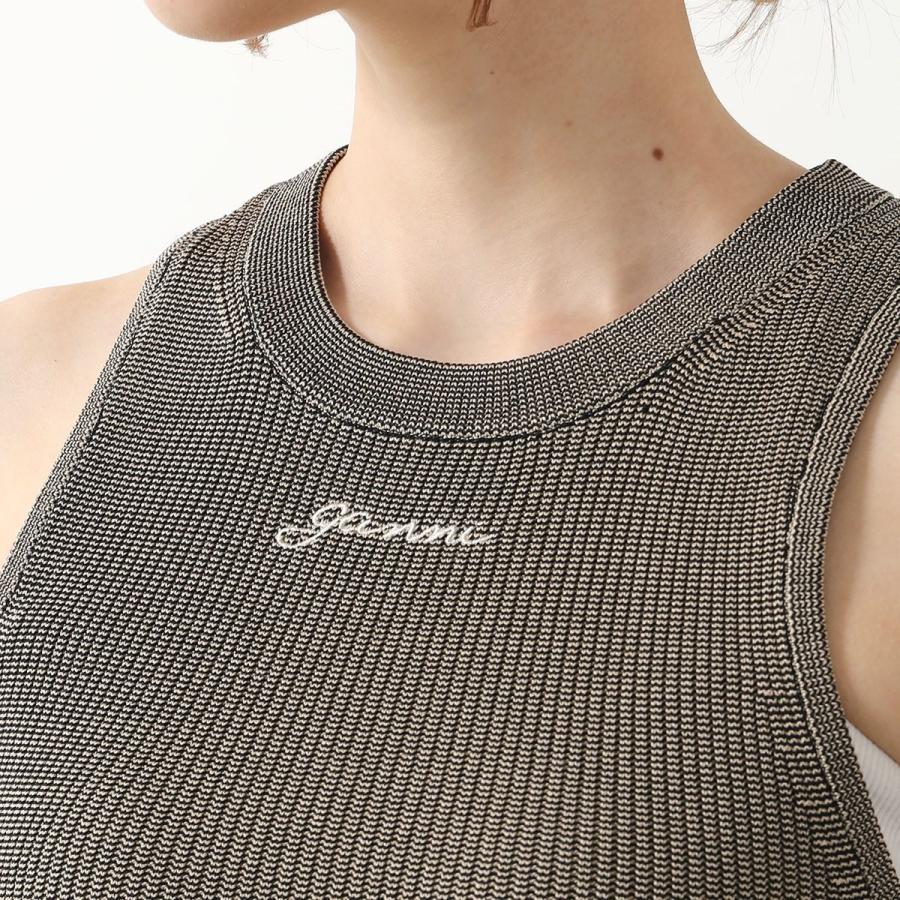 GANNI（ガニー） タンクトップ Melange Knit Sleeveless Top K2195