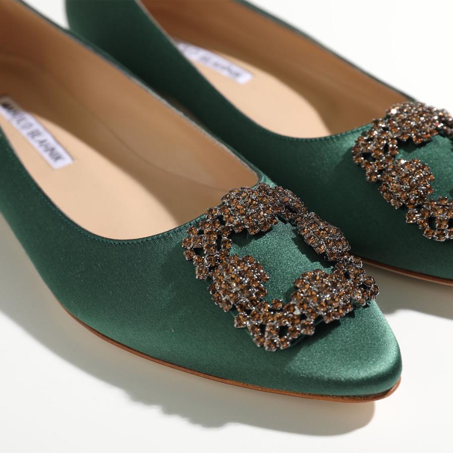 MANOLO BLAHNIK（マノロブラニク） パンプス HANGISIFLAT SMT SATIN