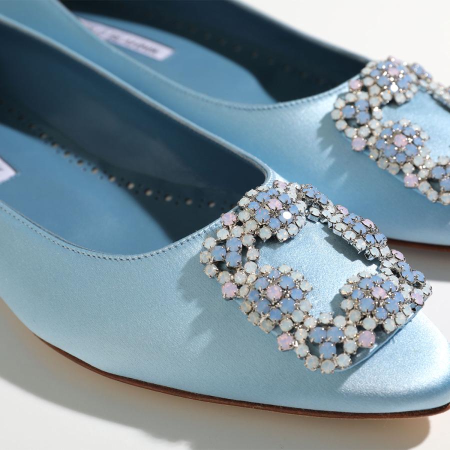MANOLO BLAHNIK（マノロブラニク） パンプス HANGISIFLAT OPAL SATIN