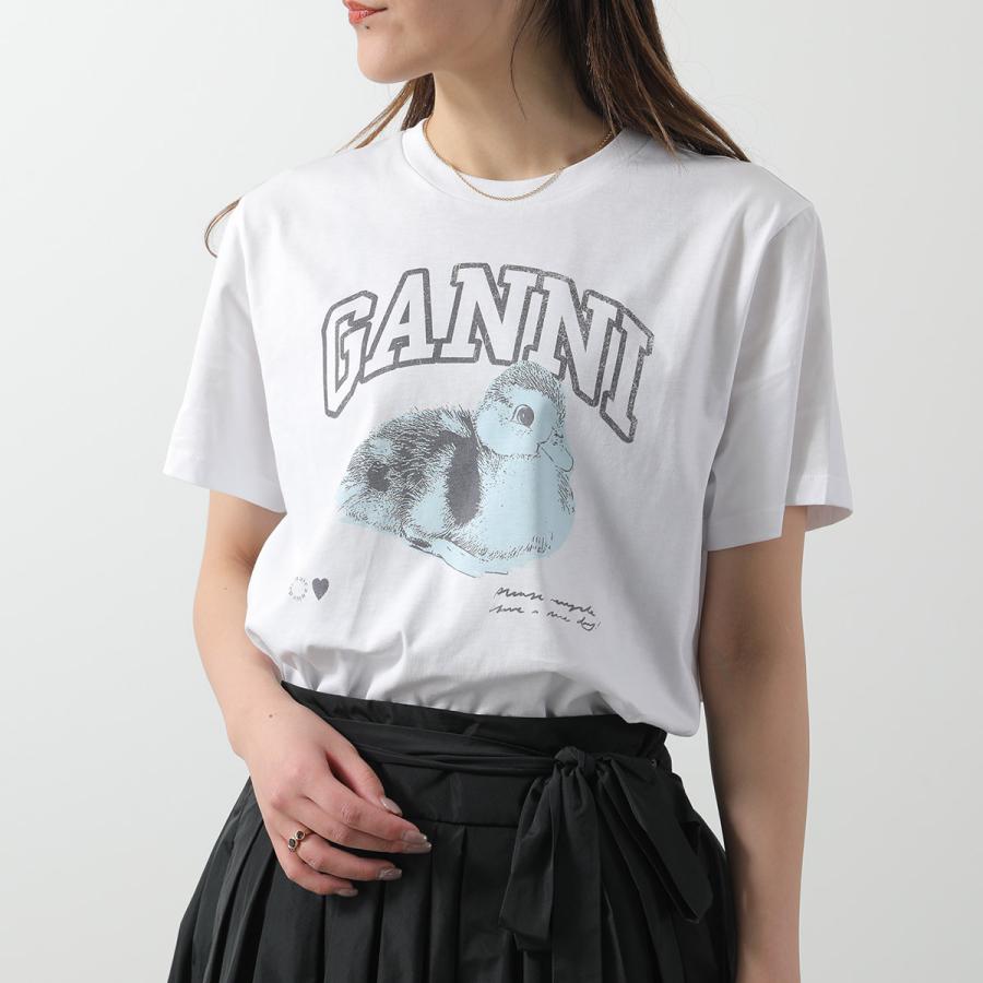 GANNI（ガニー） 半袖 Tシャツ Basic jersey Lemon Banana CHERRY