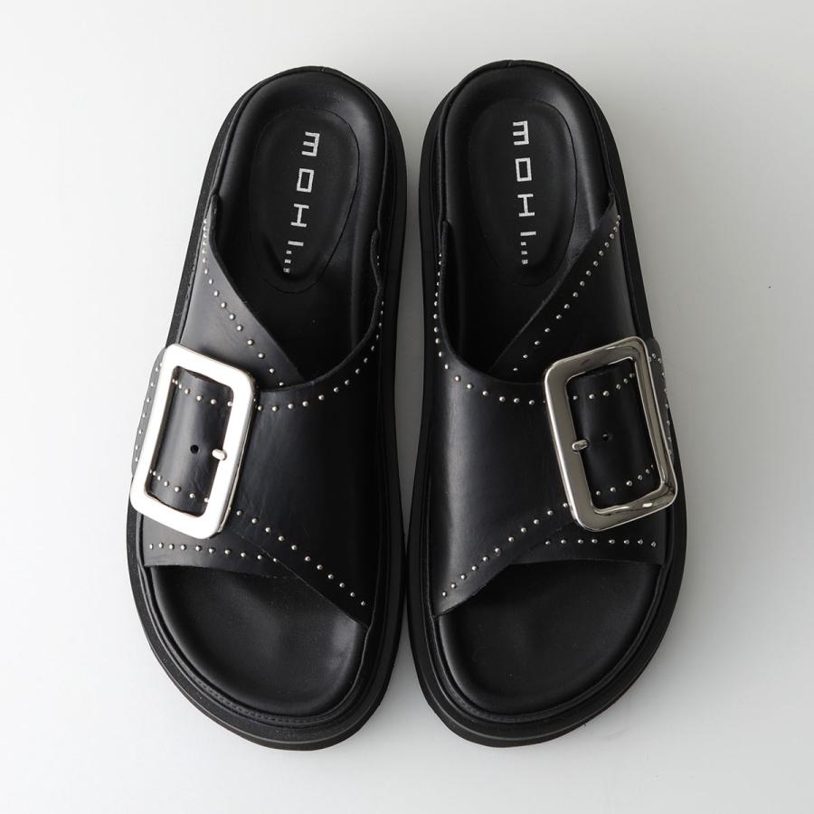 MOHI（モヒ） サンダル 1902483G レディース レザー ベルト スタッズ