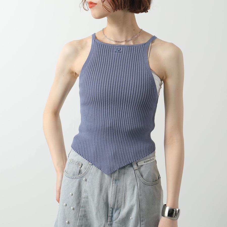 courreges（クレージュ） キャミソール POINTY RIB KNIT