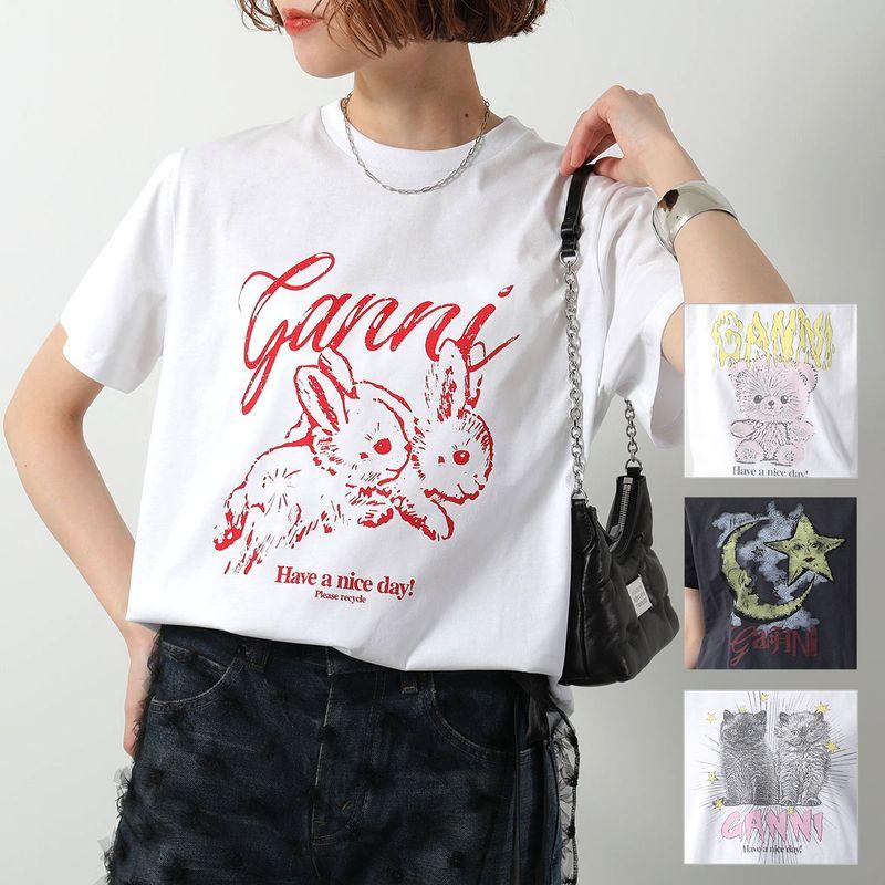 GANNI（ガニー） 半袖 Tシャツ Basic Jersey Relaxed T-shirt T4058