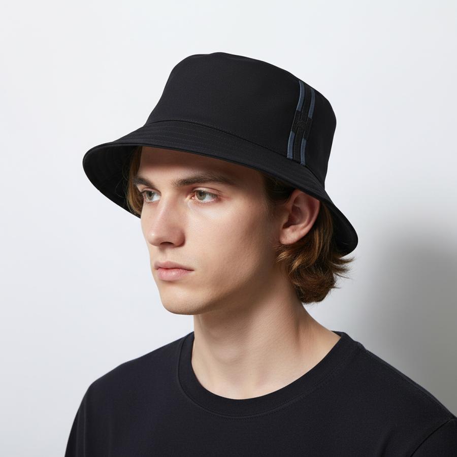 HERMES（エルメス） バケットハット フレッド Hストライプ FRED H