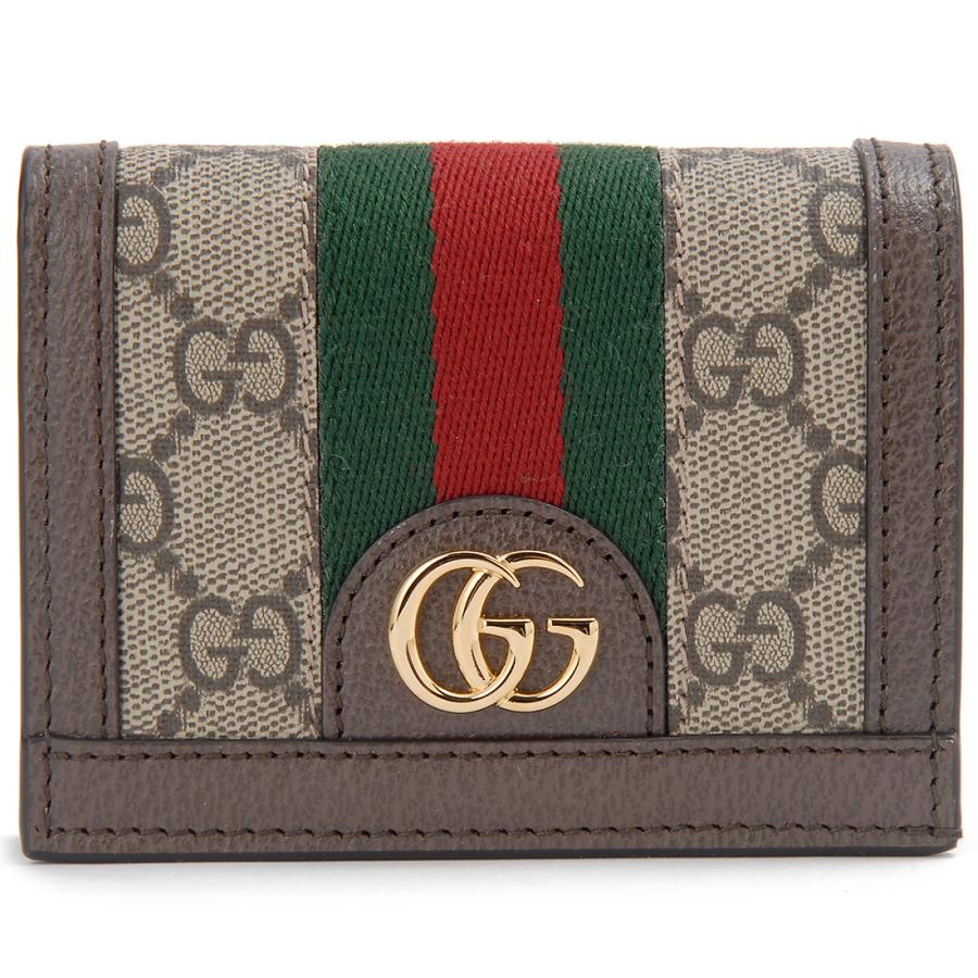 GUCCI（グッチ） 二つ折り財布 ベージュ×ブラウン 523155 96IWG 8745
