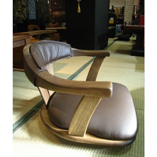 回転座椅子 ロータイプ 座椅子 タモ材 モダン 和モダン : 手づくり家具