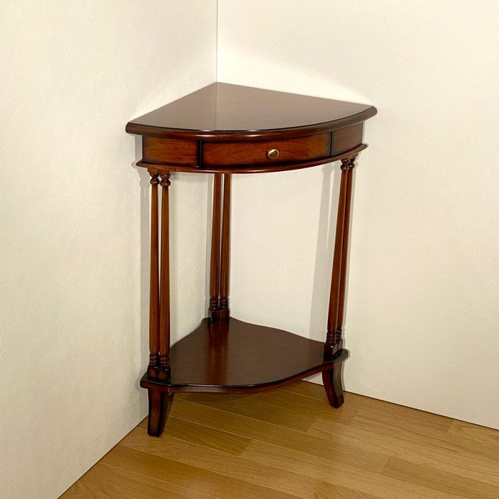 コーナーテーブル サイドテーブル コーナー用 コンソール 花台 電話台