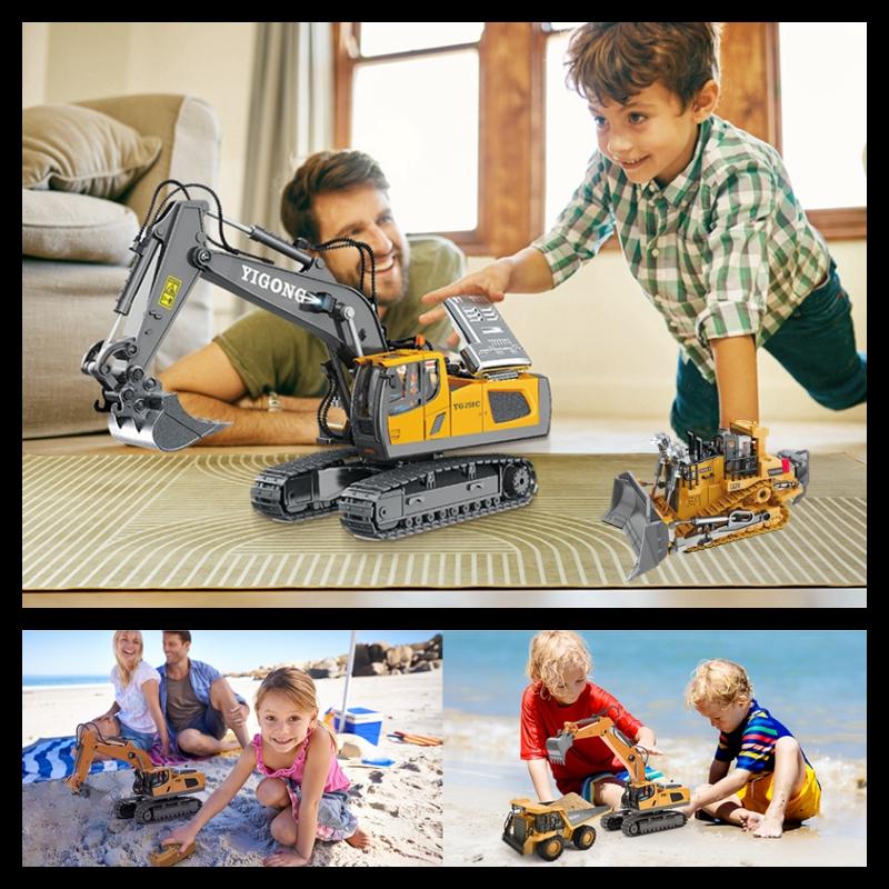 ショベルカー ブルドーザー ダンプカー ラジコン おもちゃ