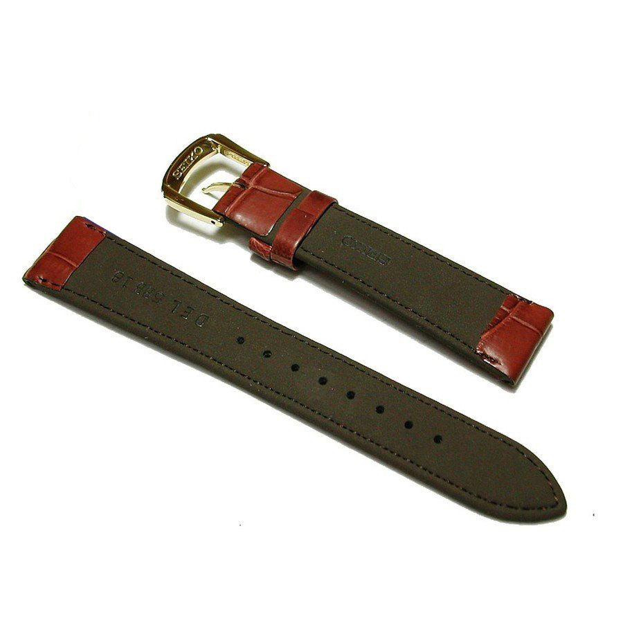 SEIKO（セイコー） 腕時計 時計 ベルト 18mm バンド DEL5 クロコダイル