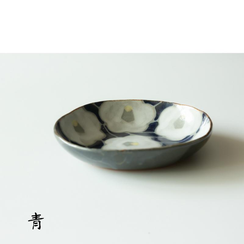 丹波焼 プレート】末晴窯 西端春奈 作 椿づくし 丸皿 立杭焼 ギフト