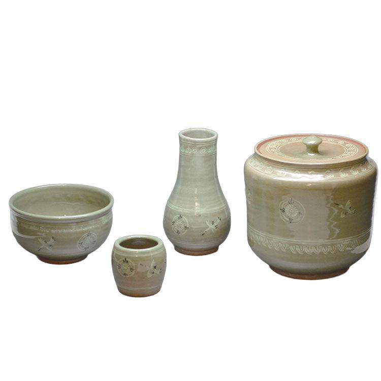 茶道具 皆具 高麗青磁雲鶴文 人間国宝 柳海剛 大徳寺 養徳院 東嶽箱