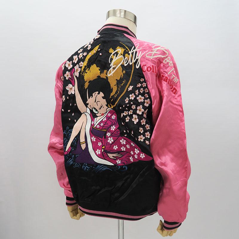絡繰魂 粋 桜月夜 Betty Boop スカジャン ベティ・ブープ 総刺繍