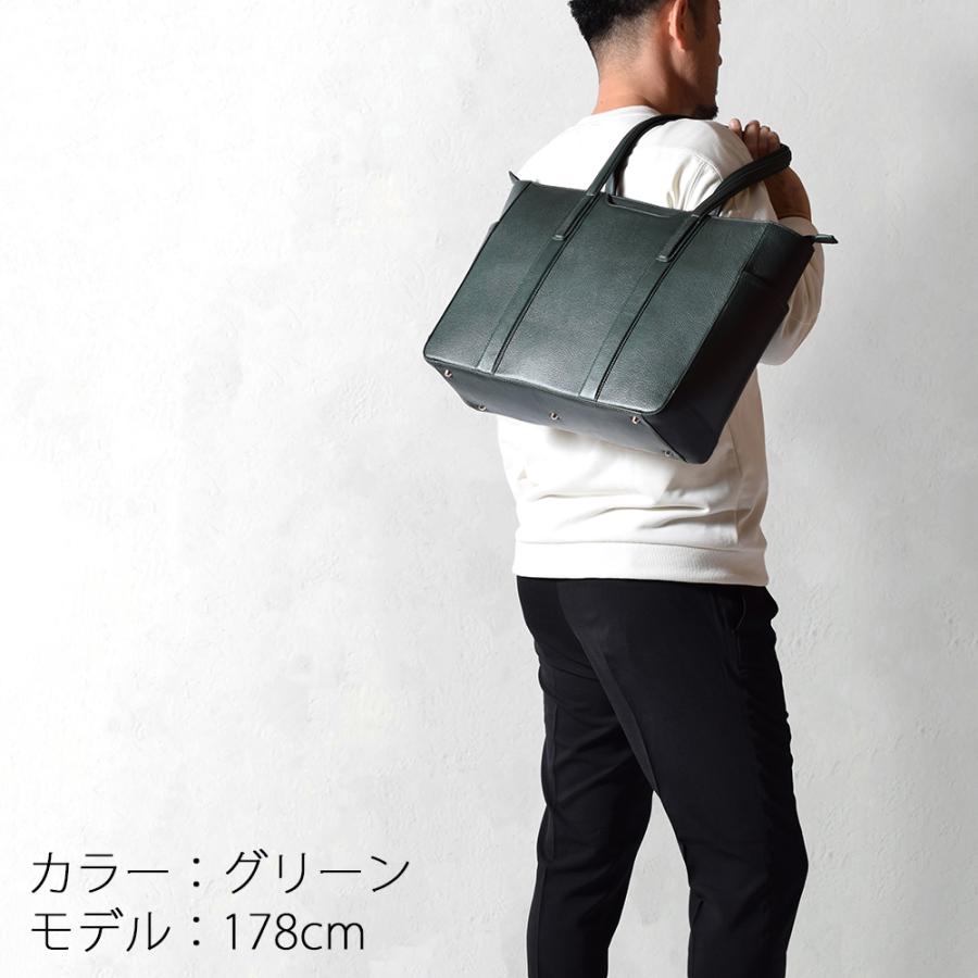 トートバッグ メンズ 本革 大きめ バック 縦型 長 レザー ビジネス