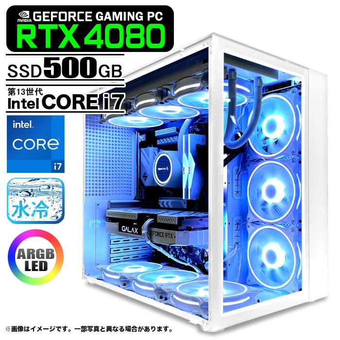 PASOUL ゲーミングPC 白色海景房 HJF-ATX（WH）水冷 GeForce RTX4080