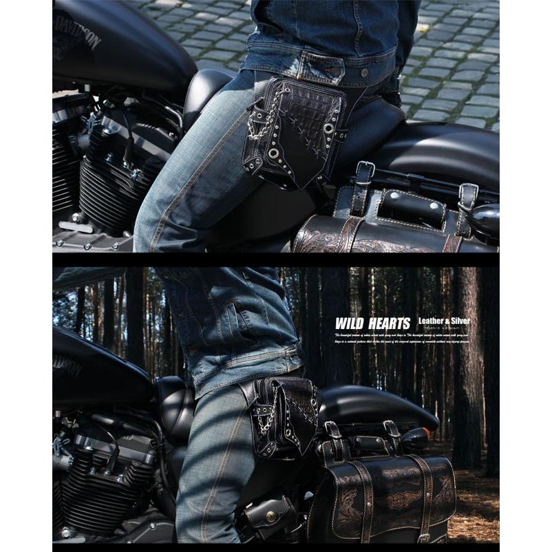 レザー ウエストバッグ レッグポーチ レッグバッグ ヒップバッグ