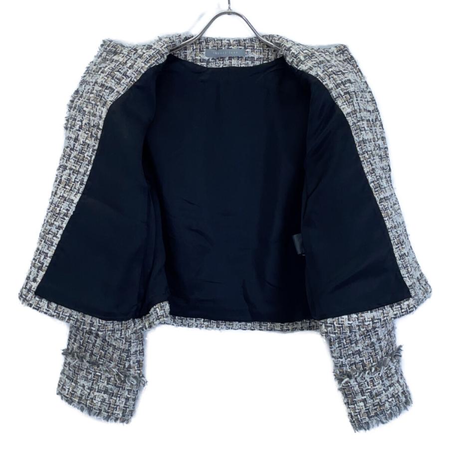 美品/25年製 theory luxe セオリーリュクス シルク混 ツイード ノー