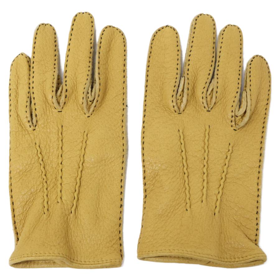 DENTS デンツ ノーライニング レザー ペッカリー グローブ 7 メンズ