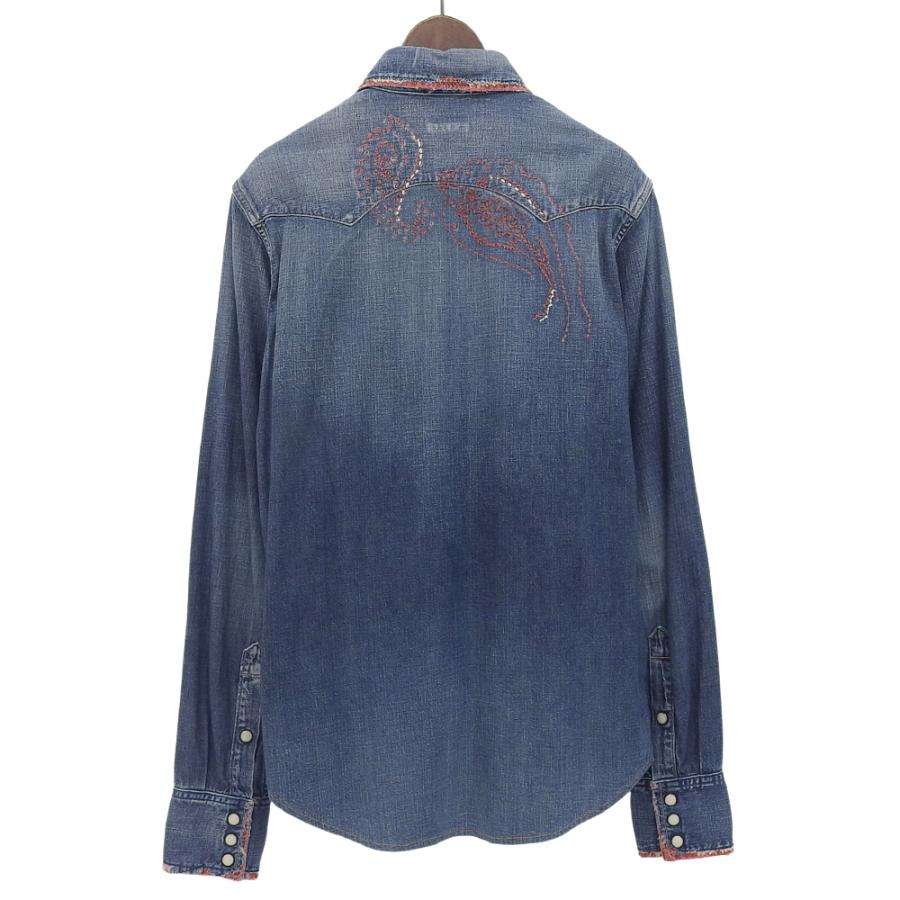 KAPITAL（キャピタル） BORO加工 赤刺繍 デニムシャツ トップス メンズ