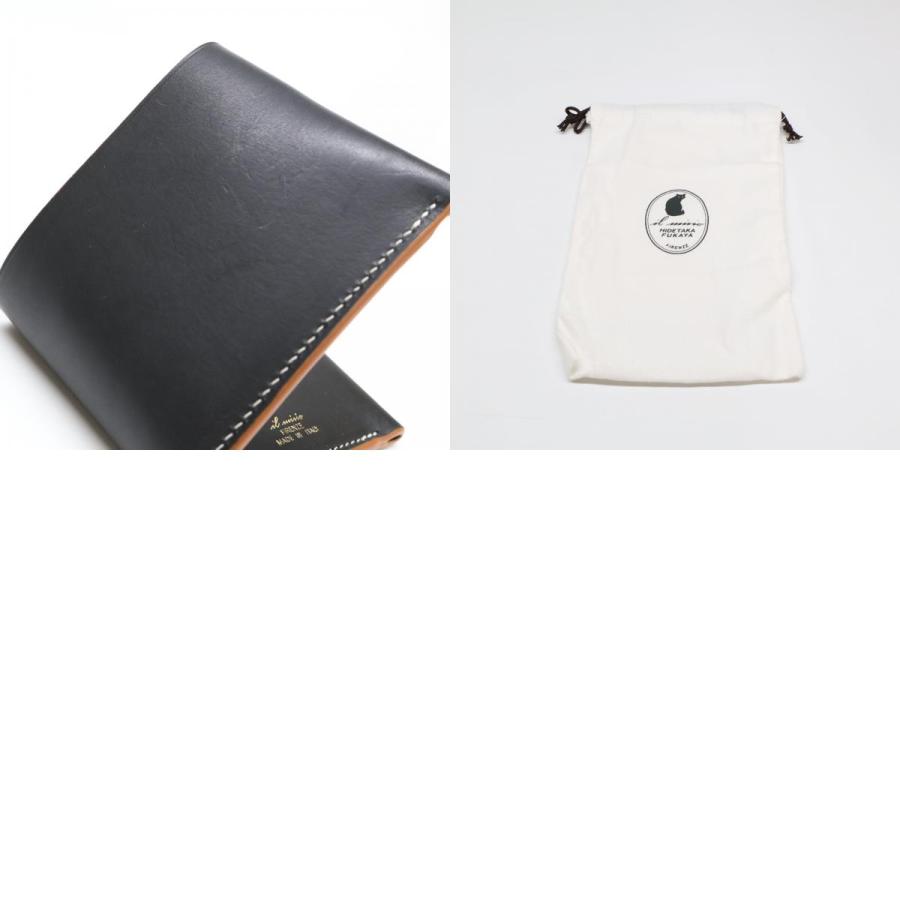 美品 il micio イルミーチョ レザー 二つ折り財布（小銭入れなし