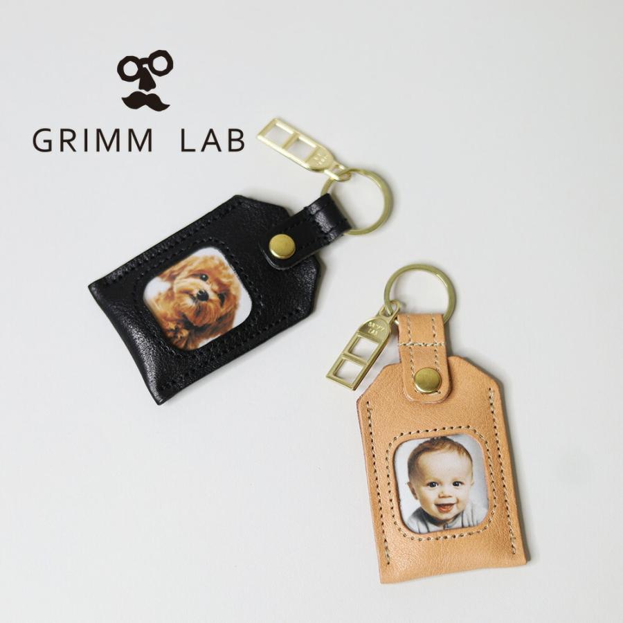 GRIMM LAB グリムラボ 御守り フォト キーホルダー 日本製 レザー 革