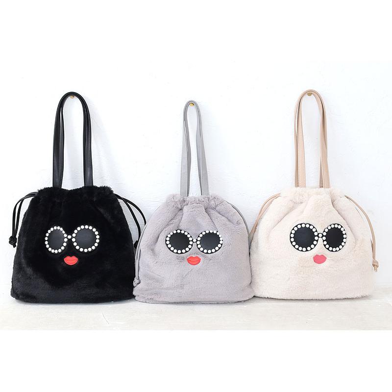 a-jolie（アジョリー） ファーバッグ パールサングラス トートバッグ