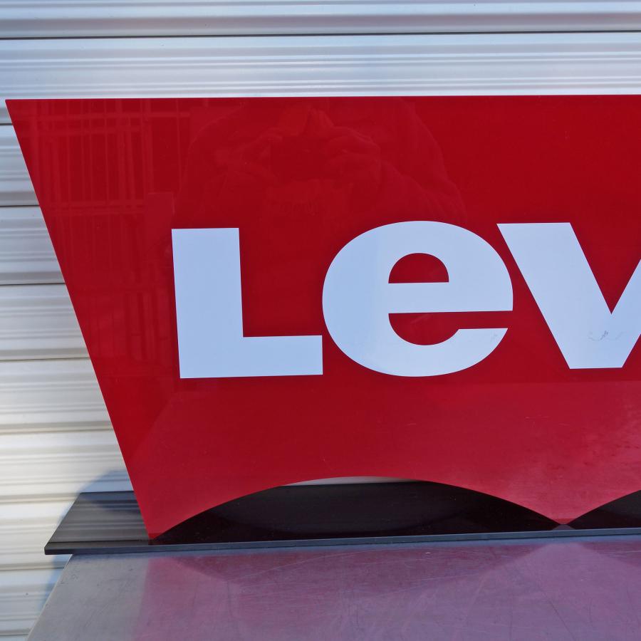 送料無料 ◇ LEVI'S 立体アクリル看板 両面 幅800×奥行100×高さ334mm
