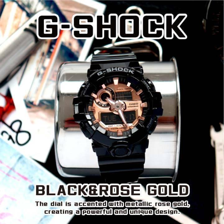 G-SHOCK Gショック CASIO カシオ BLACK&ROSE GOLD メンズ 腕時計 黒