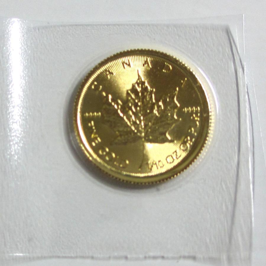 未使用品 メイプルリーフ金貨 1/10オンス 純金 24金 3.11g 1/10oz