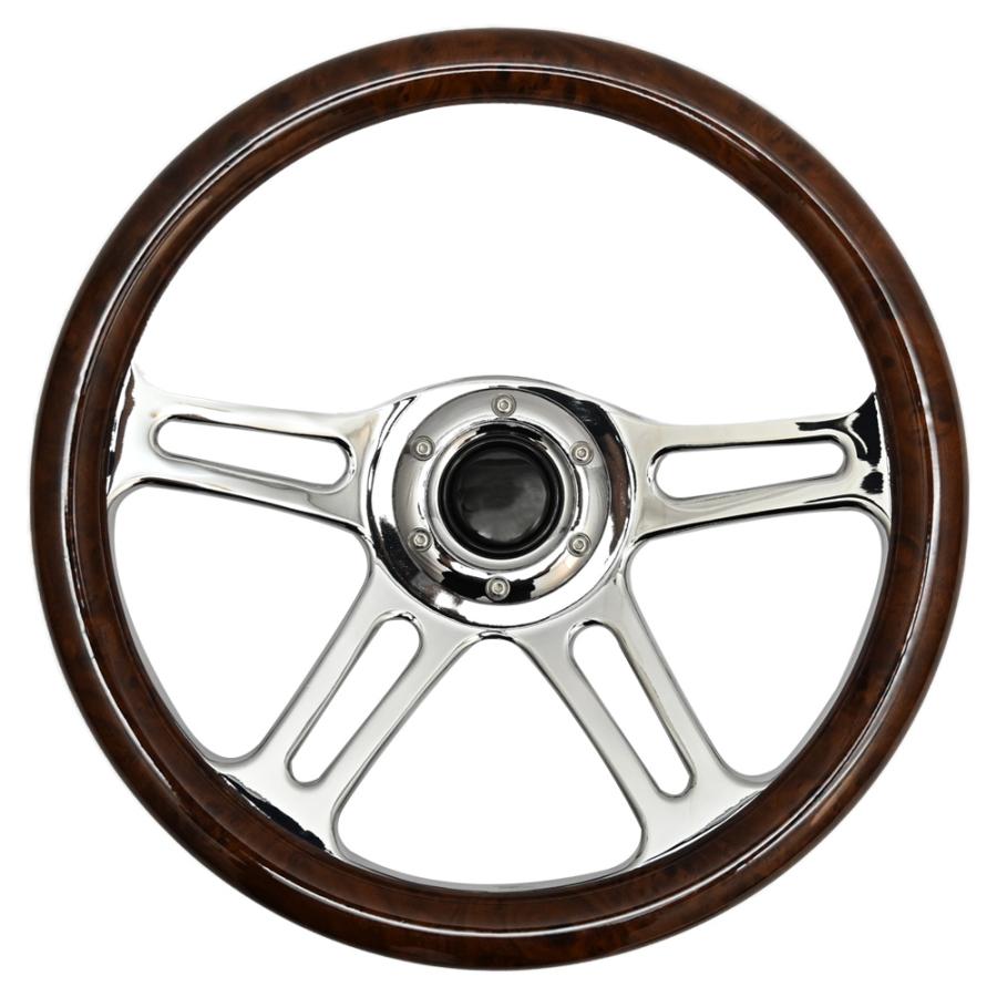 汎用 350mm 35φ 35cm 4本 スポーク ウッド ステアリング ウッド
