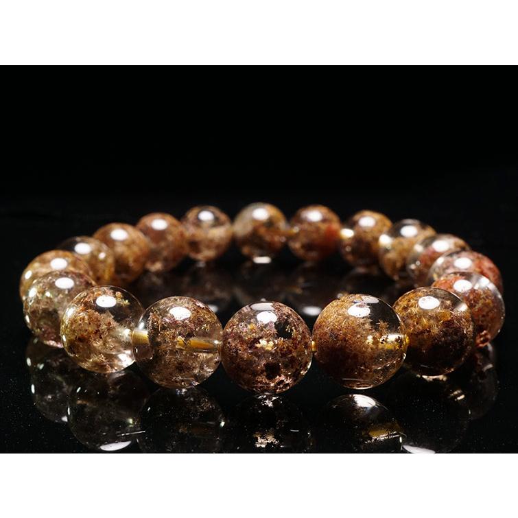 ルチルクォーツ ガーデンクォーツ ブレスレット 10mm 一点物 211-2448