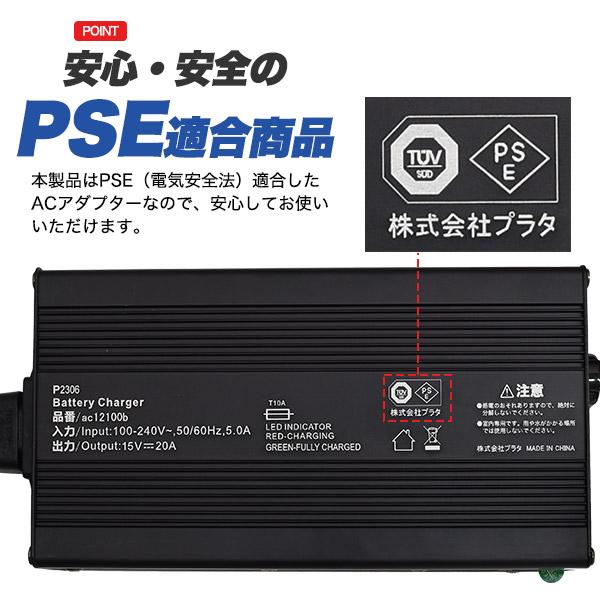 リン酸鉄リチウムイオンバッテリー専用 ACアダプター 充電器