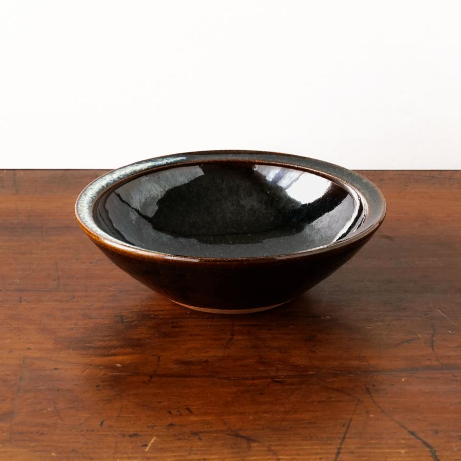 宗像窯 5寸利鉢 飴釉／白釉 会津本郷焼 福島県 中鉢 伝統工芸品 民藝品