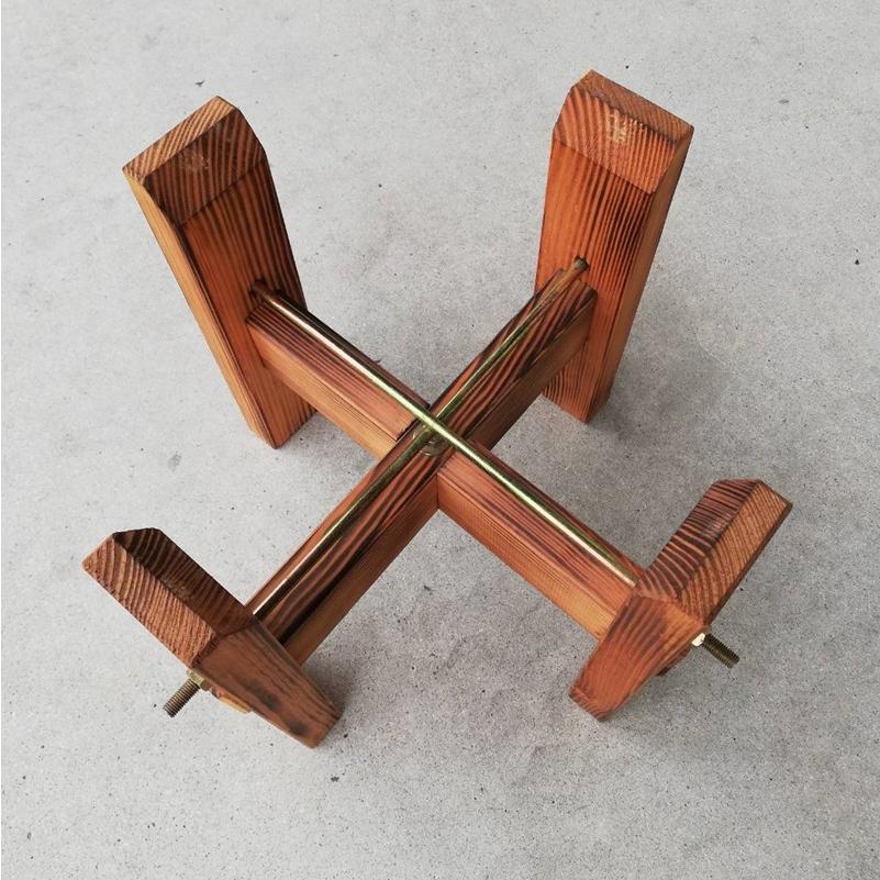 特選国産品) 餅つき 石臼台 (国産焼赤松) E型 (もちつき 石うす台 臼台