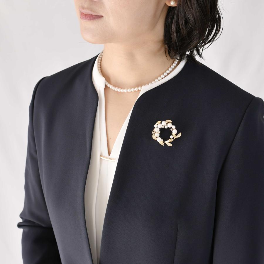 パール ブローチ 本真珠【淡水真珠 専門店】入学式 卒業式 入園式