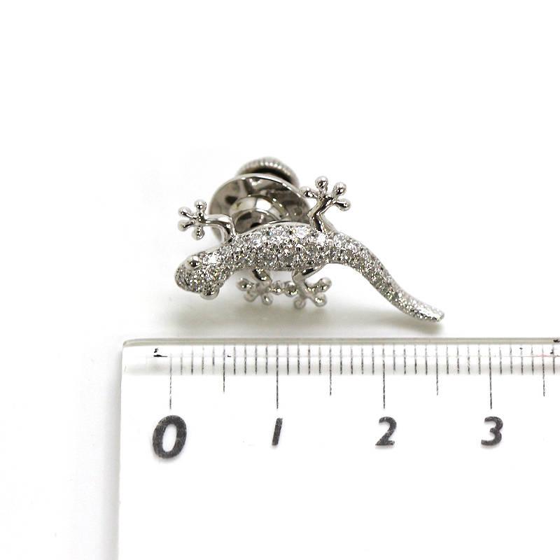 MIKIMOTO（ミキモト） ヤモリ ピンブローチ ダイヤモンド 0.35ct K18WG